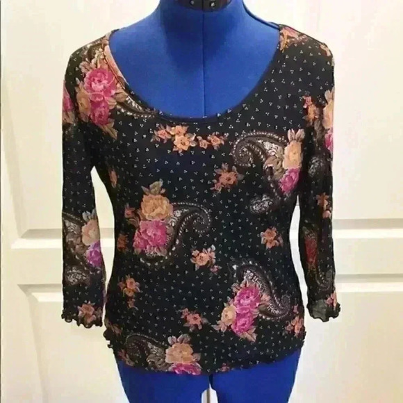 STUDIO by Liz Claiborne jewel neck blouse - Picture 1 of 6